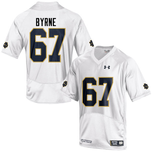 Men #67 Jimmy Byrne Notre Dame Fighting Irish College Football Jerseys-White